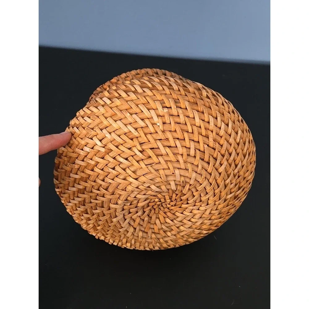 Vintage Wicker Woven Vase Boho Baskets Home Decor Tight Weave‎ For Dry Flower